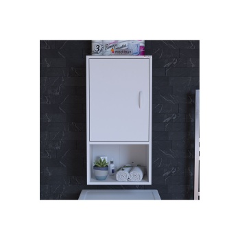 Şile 50 X 85 X 32,5 Cm Makine Üstü Asma Dolap, Çok Fonksiyonlu Banyo Dolabı