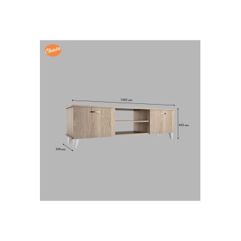 Tv Unıtesi Tv Sehpası 2 Kapaklı Televizyon Sehpası