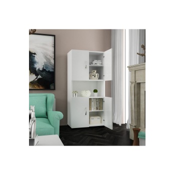 Mutfak Dolabı Minifırın Mikrodalga Dolabı 4 Kapaklı Çok Amaçlı Banyo Dolabı Ofis Dolabı