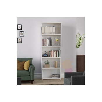 Mutfak Dolabı 5 Raflı Arkalıklı Kitaplık Ofis Dolabı Çok Amaçlı Dolap Banyo Dolabı