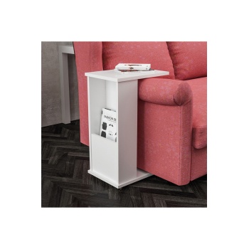 C Yan Sehpa Tekerlekli Gazatelik Koltuk Yanı Sehpah Cok Kulanışlı