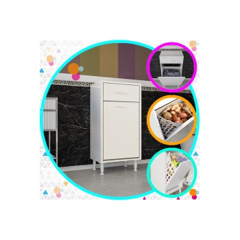 Mutfak Dolabı Sepetli Banyo Dolabı Kirli Camasır Dolabı Oyuncak Dolabı Çok Amaçlı Dolap