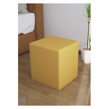 Puf Kare Tabure Kare Puf Ahşap Iskeletli Kadifemsi Kumaşlı Tabure