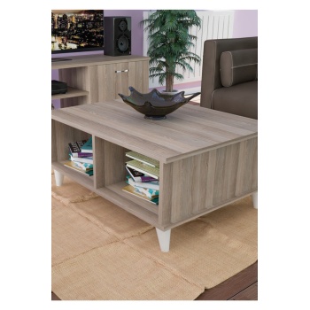 Raflı Orta Sehpa Orta Masa Ofis Sehpa Salon Sehpa Ofis Sehpası