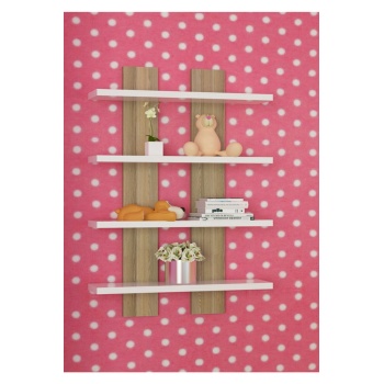 Dört Raflı Duvar Ünitesi Dörtlü Duvar Rafı Kitaplık