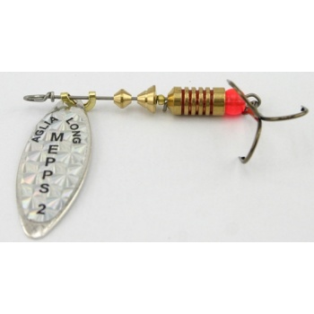 Alabalık Turna Döner Olta Kaşık - Mepps - Aglia Long Rainbo Söğüt Gri No:2