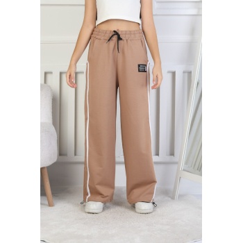 İki İplik Çizgili Kız Çocuk Eşofman Altı