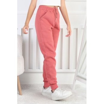 Şardonlu 3 İplik Düz Kız Çocuk Eşofman Altı