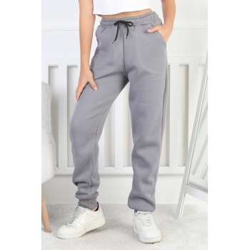 Şardonlu 3 İplik Düz Kız Çocuk Eşofman Altı