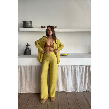 GÖMLEK-PANTOLON TAKIM CUPRA KUMAŞ - Yağ Yeşili