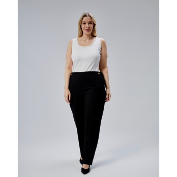 Dekorati̇f Düğmeli̇ Arka Bel Lasti̇kli̇ Büyük Beden Pantolon