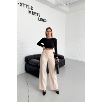 Yüksek Bel Pensli̇ Palazzo Pantolon