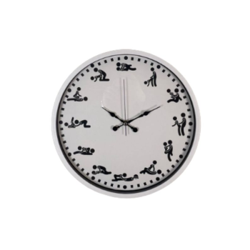 Kamasutra Temalı (Pozizyonlu) Duvar Saati Beyaz