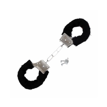 Peluşlu Metal Fantezi Kelepçe Siyah