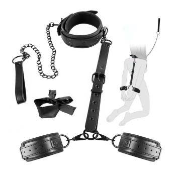 Deri Bağlama Seti Siyah