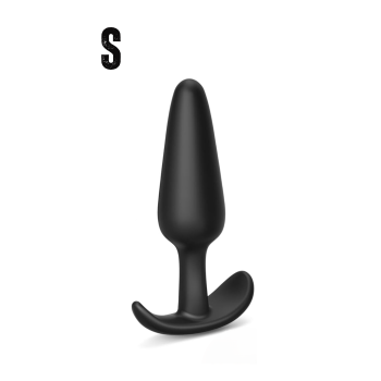 Yeni ve İleri Seviye Kullanıcılar İçin Geniş Tabanlı Siyah Silikon Anal Butt Plug - Küçük Boy