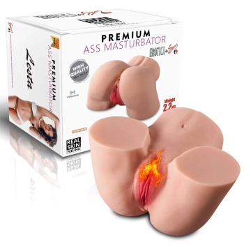 Lesta - Realistik Anal Vajinal 2 in 1 Titreşimli Isıtmalı Suni Kalça Vajina 2.2 KG