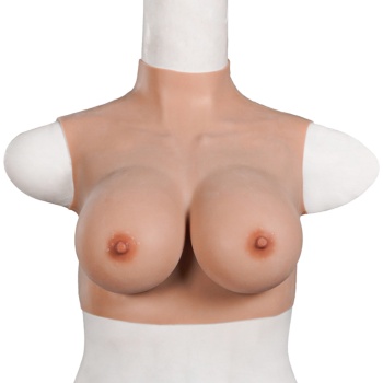 Cross-dressing Boyunlu Süper Gerçekçi Giyilebilir Suni Silikon Göğüs C Cup