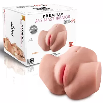 Lina - Realistik Anal Vajinal Bakire 2 in 1 Titreşimli Suni Kalça Vajina