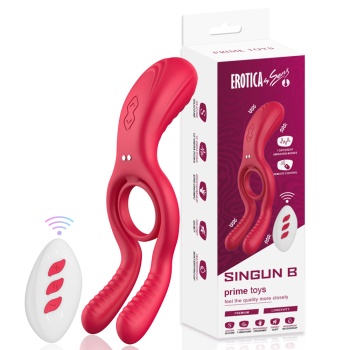 Singun Şarjlı Uzaktan Kumandalı Klitoris Uyarıcı Vibratör Perine Uyarıcı Penis Halkası