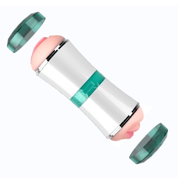 S1 - Ağız ve Vajina Çift Girişli Yüksek Kaliteli Kutulu Saklanabilir Oral Kullanım Suni Vajina Mastürbatör