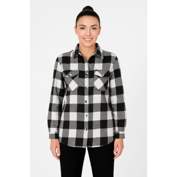 Uzun Kollu Oduncu Gömlek - Siyah