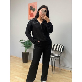 Kadın Iki Iplik Kumaş Pul Ve Fermuar Detaylı Ikili Takım