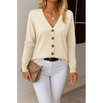 Kasın Uzun Kollu önü Düğmeli Kısa Hırka