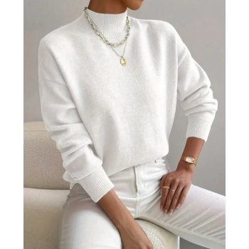 Kadın Uzun Kollu Balıkçı Yaka Triko Bluz