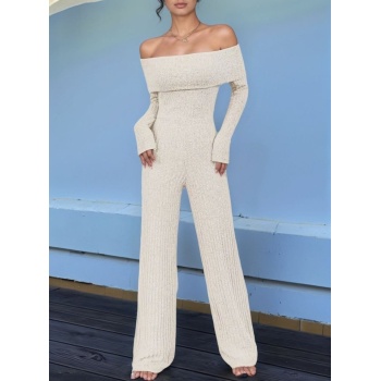 Kadın Uzun Kollu Madonna Yaka şardonlu Kaşkorse Tulum