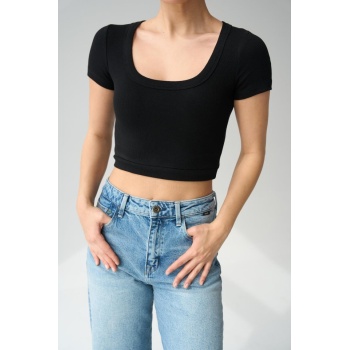 Geniş Yaka Bady - Siyah