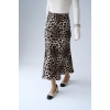 Midi Saten Etek - Leopar