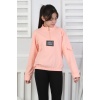 Baskılı Yarım Fermuarlı Kız Çocuk Sweatshirt