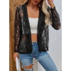 Kadın Uzun Kollu Yakalı önü Açık Dantelli Ceket