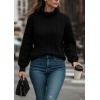 Uzun Kollu Yarı Balıkçı Yaka Triko Bluz