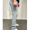 Erkek Dizi Yırtık Detaylı Baggy Jeans