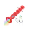 Telefon Kontrollü Haley Rose Pulled Beads Anal Plug – Kırmızı