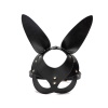 Deri Tavşan Maske Siyah
