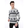 Erkek Kar Desenli Kalın Günlük Triko Kazak