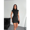 Yarım Bogazlı Kolsuz Mini Boy Elbise - Siyah