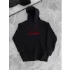 Kışlık Uzun Kol Kapüşonlu SweatShirt - Siyah
