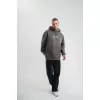 Erkek Double Oversize Kapüşonlu Sweatshirt 3 İplik Pamuklu Göğüs Nakışlı Premium Kalite – Antrasit