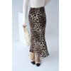 Midi Saten Etek - Leopar