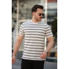 Erkek çizgili Kısa Kollu T-shirt