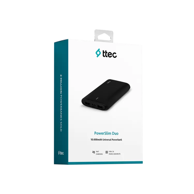 TTEC Ttec 2BB163S PowerSlim Duo 10.000mAh Ta Cep Telefonu Aksesuar