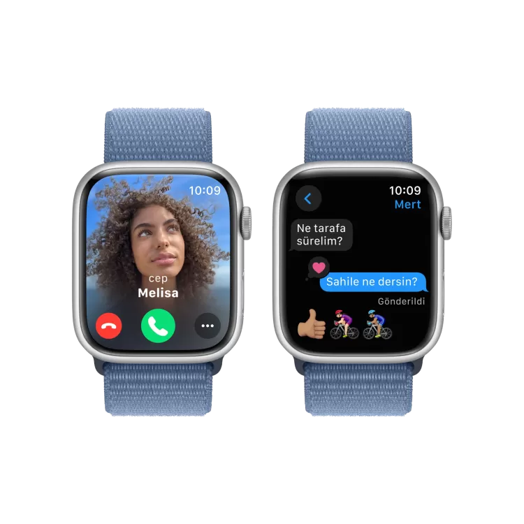 APPLE Apple Watch S9  41mm Gümüş   Kış Mavi SL Akıllı Saat