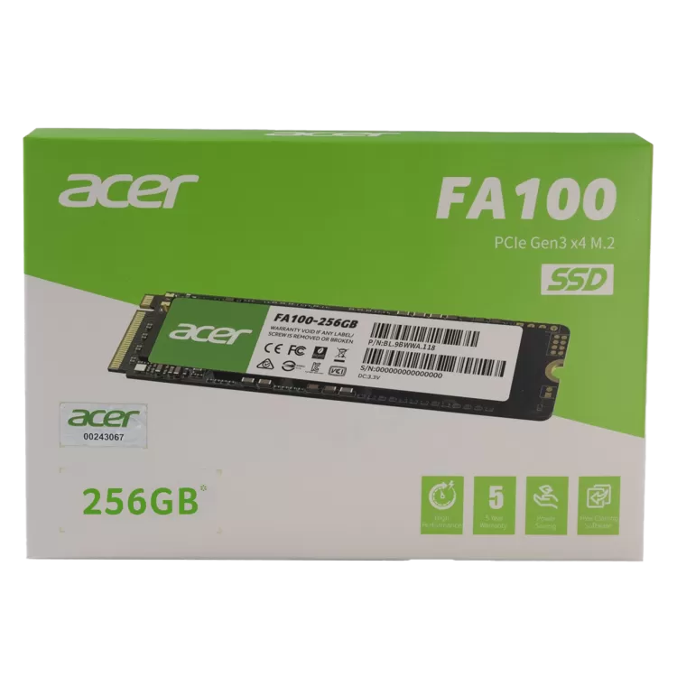 ACER Acer FA100 PCIe NVMe 256GB Bilgisayar Çevre Birimleri