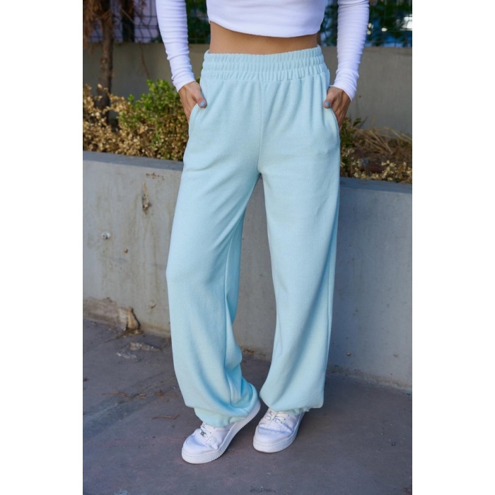 Düz Lastikli Eşofman - Mint Yeşili