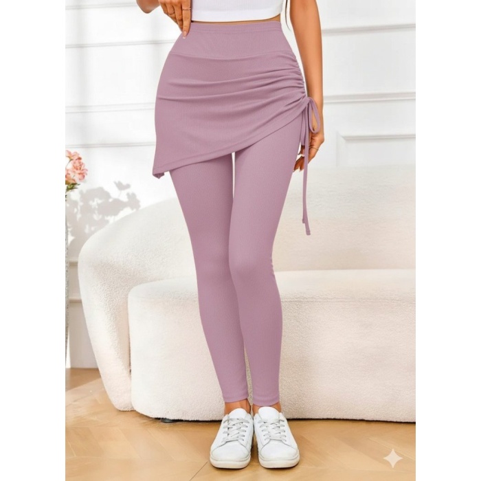 Kadın Yüksek Bel Yandan Büzgülü Alttan Uzun Kaşkorse Tayt Etek