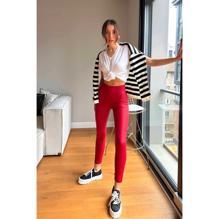 Kadın Yüksek Bel Içi şardonlu Fırsat ürün Toparlayıcı Tayt